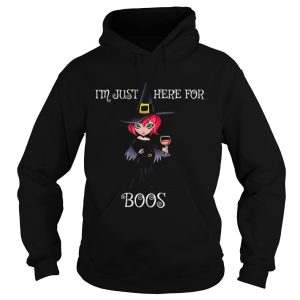 Halloween Im Just Here For The Boos Drinking Witch shirt