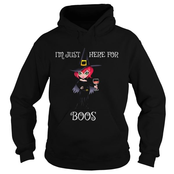 Halloween Im Just Here For The Boos Drinking Witch shirt