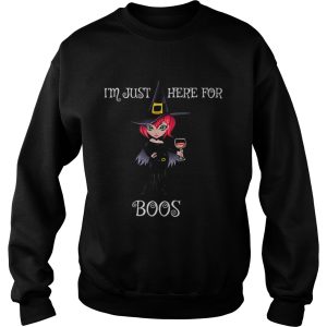 Halloween Im Just Here For The Boos Drinking Witch shirt 3