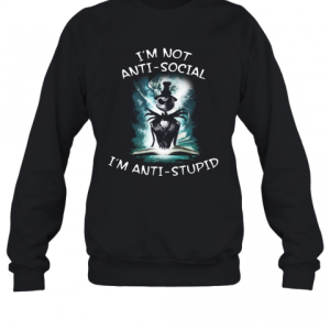 Halloween Jack Skellington I’m Not Anti Social I’m Anti Stupid T-Shirt