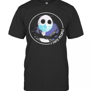 Halloween Jack Skellington Mask I Hate People T-Shirt