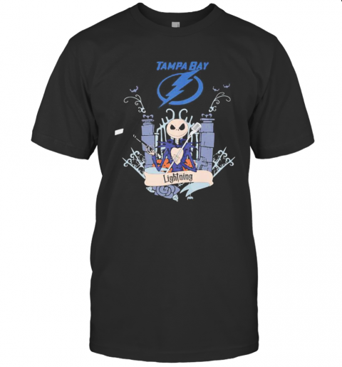 Halloween Jack Skellington Tampa Bay Lightning T-Shirt Halloween Jack Skellington Tampa Bay Lightning T-Shirt