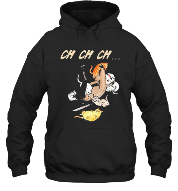 Halloween Jason Voorhees With Cats Ch Ch Ch T-Shirt