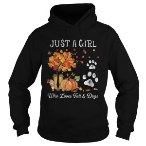 Halloween Just a girl who loves fall and dogs shirt