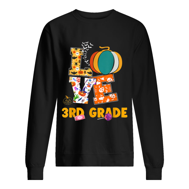 Halloween Love 3rd Grade Teacher Halloween Costume shirt Halloween Love 3rd Grade Teacher Halloween Costume shirt