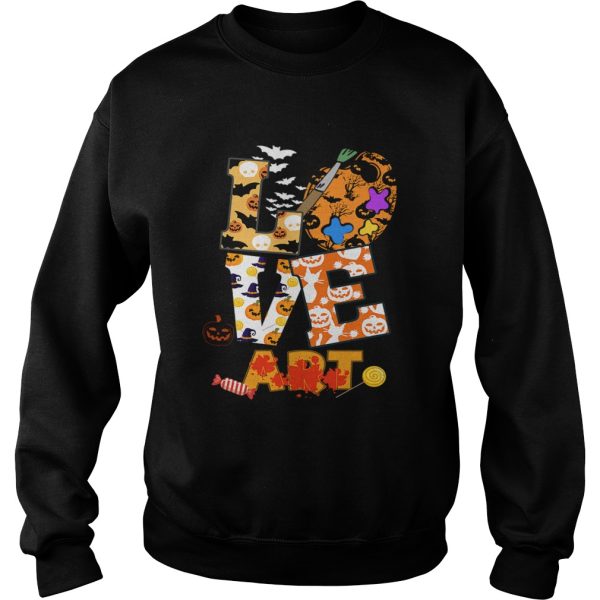 Halloween Love Art Funny Art Teacher Gift TShirt