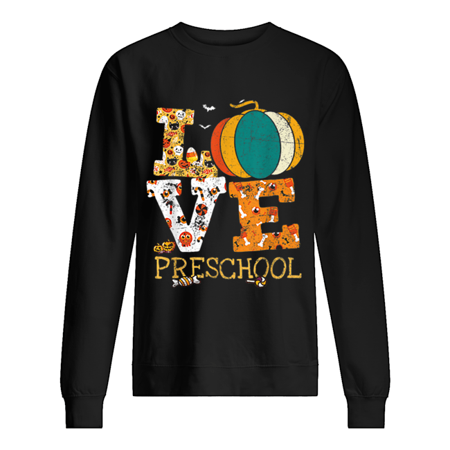 Halloween Love Preschool Pumpkin Teacher shirt Halloween Love Preschool Pumpkin Teacher shirt