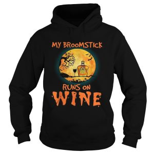 Halloween My broomstick runs on Crown Royal wine shirt