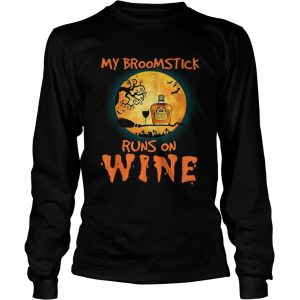 Halloween My broomstick runs on Crown Royal wine shirt