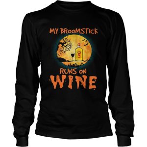 Halloween My broomstick runs on Fireball wine shirt