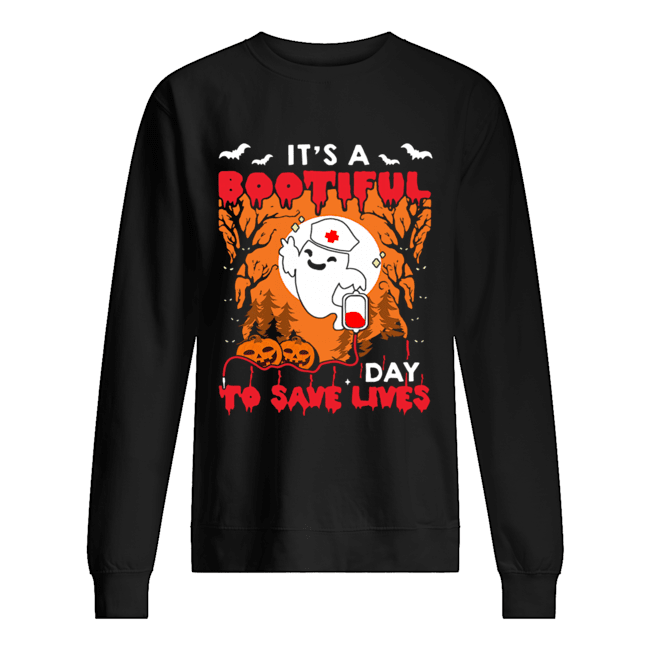 Halloween Nurse It's A Bootiful Day To Save Lives T-Shirt Halloween Nurse It's A Bootiful Day To Save Lives T-Shirt