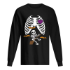 Halloween Pregnant Witch Skeleton Maternity Halloween Shirt