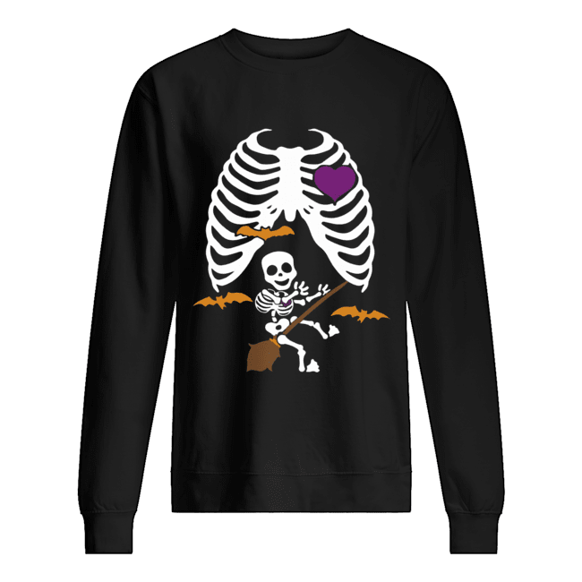 Halloween Pregnant Witch Skeleton Maternity Halloween Shirt Halloween Pregnant Witch Skeleton Maternity Halloween Shirt