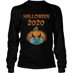 Halloween Pumpkin Stay 6 Feet Away Face Mask shirt