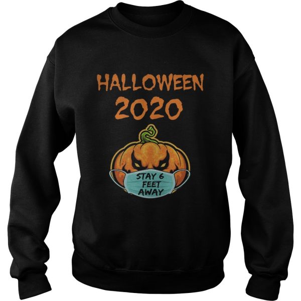 Halloween Pumpkin Stay 6 Feet Away Face Mask shirt