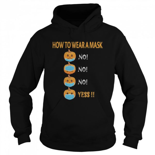 Halloween Pumpkin Wearing Mask Wrong Funny Cute shirt