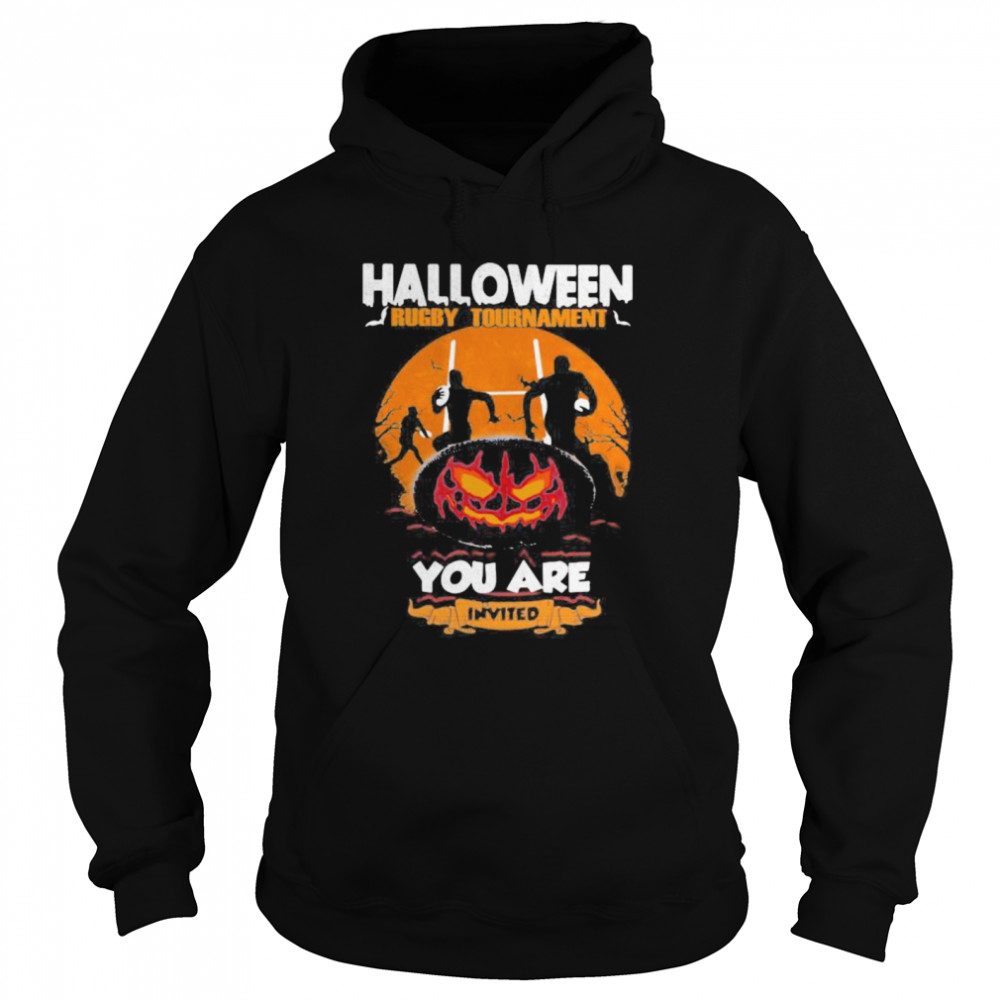 Halloween Rugby Tournament You Are Invited Pumpkin Moon shirt Halloween Rugby Tournament You Are Invited Pumpkin Moon shirt