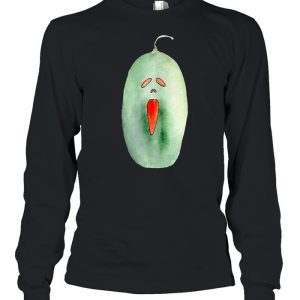 Halloween Scary Green Pumpkin Design T-shirt