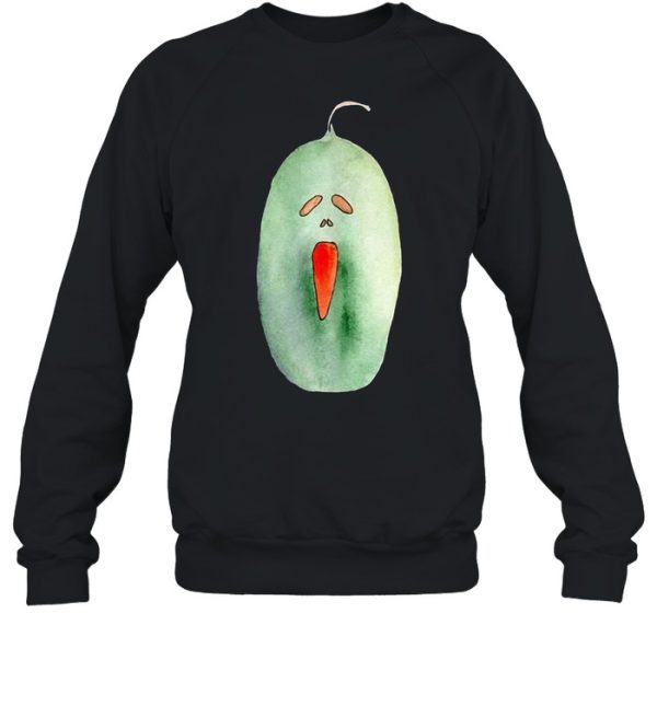 Halloween Scary Green Pumpkin Design T-shirt