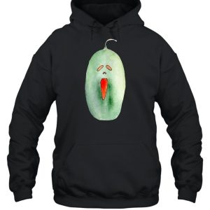 Halloween Scary Green Pumpkin Design T shirt 3