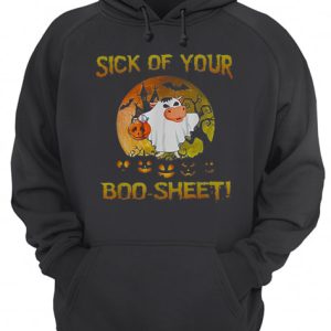 Halloween Sick Of Your Boo sheet Cow Boo shirt 3