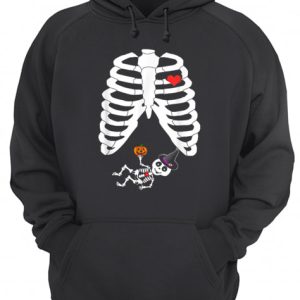 Halloween Skeleton Pregnancy Heart Baby Girl X Ray shirt 3