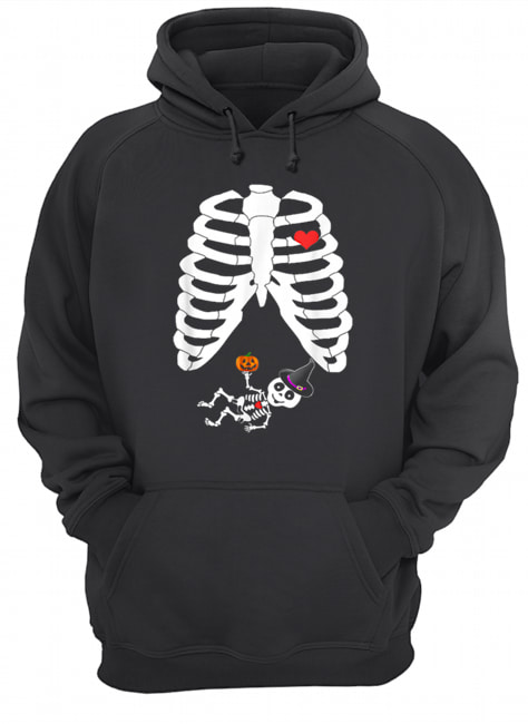 Halloween Skeleton Pregnancy Heart Baby Girl X-Ray shirt Halloween Skeleton Pregnancy Heart Baby Girl X-Ray shirt