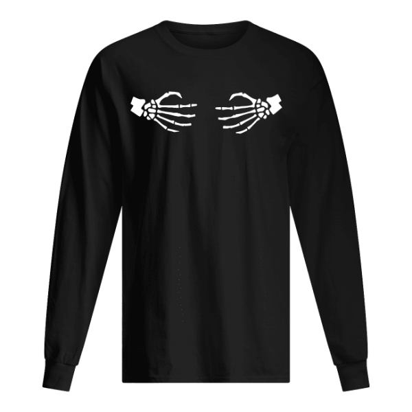 Halloween Skeleton Wrap Around Hands Women’s Shirt