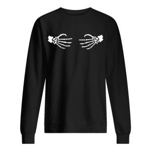 Halloween Skeleton Wrap Around Hands Women's Shirt 2