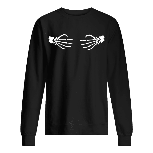 Halloween Skeleton Wrap Around Hands Women’s Shirt Halloween Skeleton Wrap Around Hands Women’s Shirt
