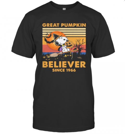 Halloween Snoopy Witch Great Pumpkin Believer Since 1966 Vintage Retro T-Shirt Halloween Snoopy Witch Great Pumpkin Believer Since 1966 Vintage Retro T-Shirt