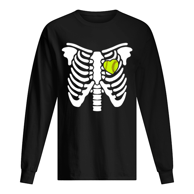 Halloween Softball Softball Heart In Ribcage shirt Halloween Softball Softball Heart In Ribcage shirt