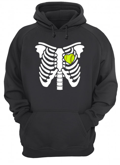Halloween Softball Softball Heart In Ribcage shirt Halloween Softball Softball Heart In Ribcage shirt