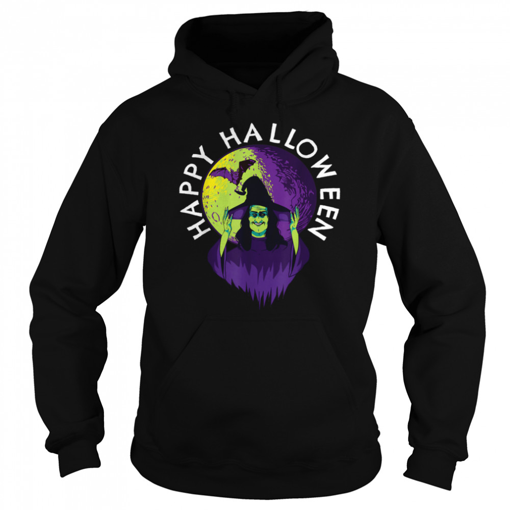 Halloween Spooky Witch and Vampire Bat in Full Moon shirt Halloween Spooky Witch and Vampire Bat in Full Moon shirt