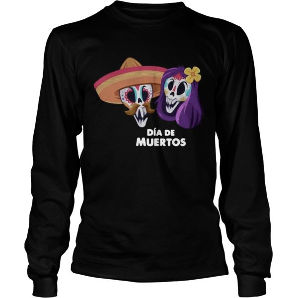 Halloween Sugar Skull Couple Day Of The Dead Dia De Muertos shirt