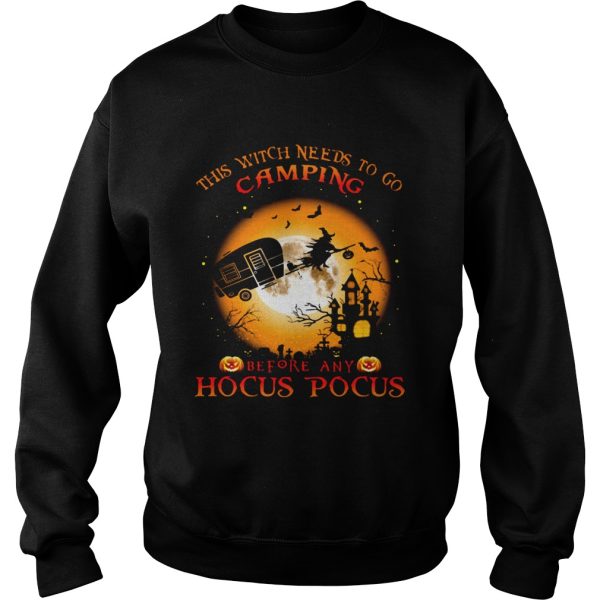 Halloween This witch needs to go camping before any hocus pocus shirt