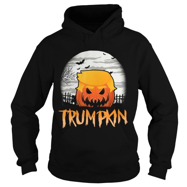 Halloween Trumpkin Jack O Lantern Scary Carved Pumpkin Wig shirt