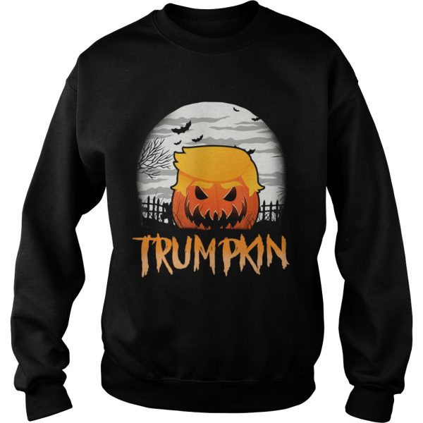 Halloween Trumpkin Jack O Lantern Scary Carved Pumpkin Wig shirt