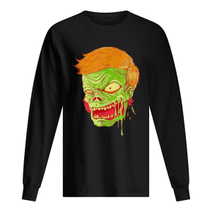 Halloween angry zombie face shirt