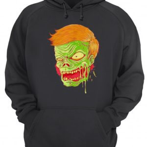 Halloween angry zombie face shirt 3