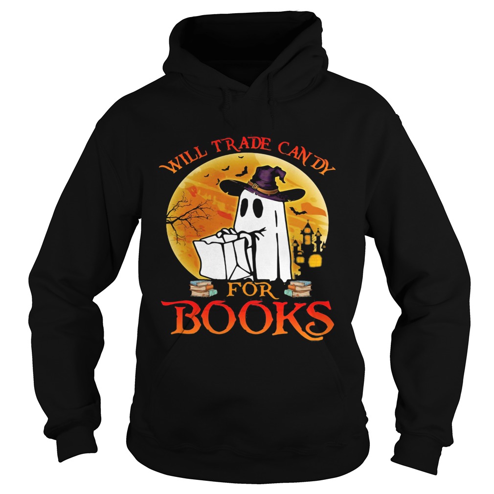 Halloween boos will trade candy for books moon shirt Halloween boos will trade candy for books moon shirt