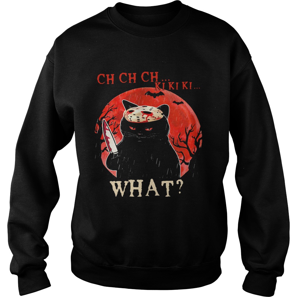 Halloween cat jason voorhees ch ch ch what sunset shirt Halloween cat jason voorhees ch ch ch what sunset shirt
