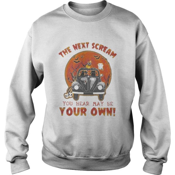 Halloween cat riding car the next scream you hear may be your own sunset shirt