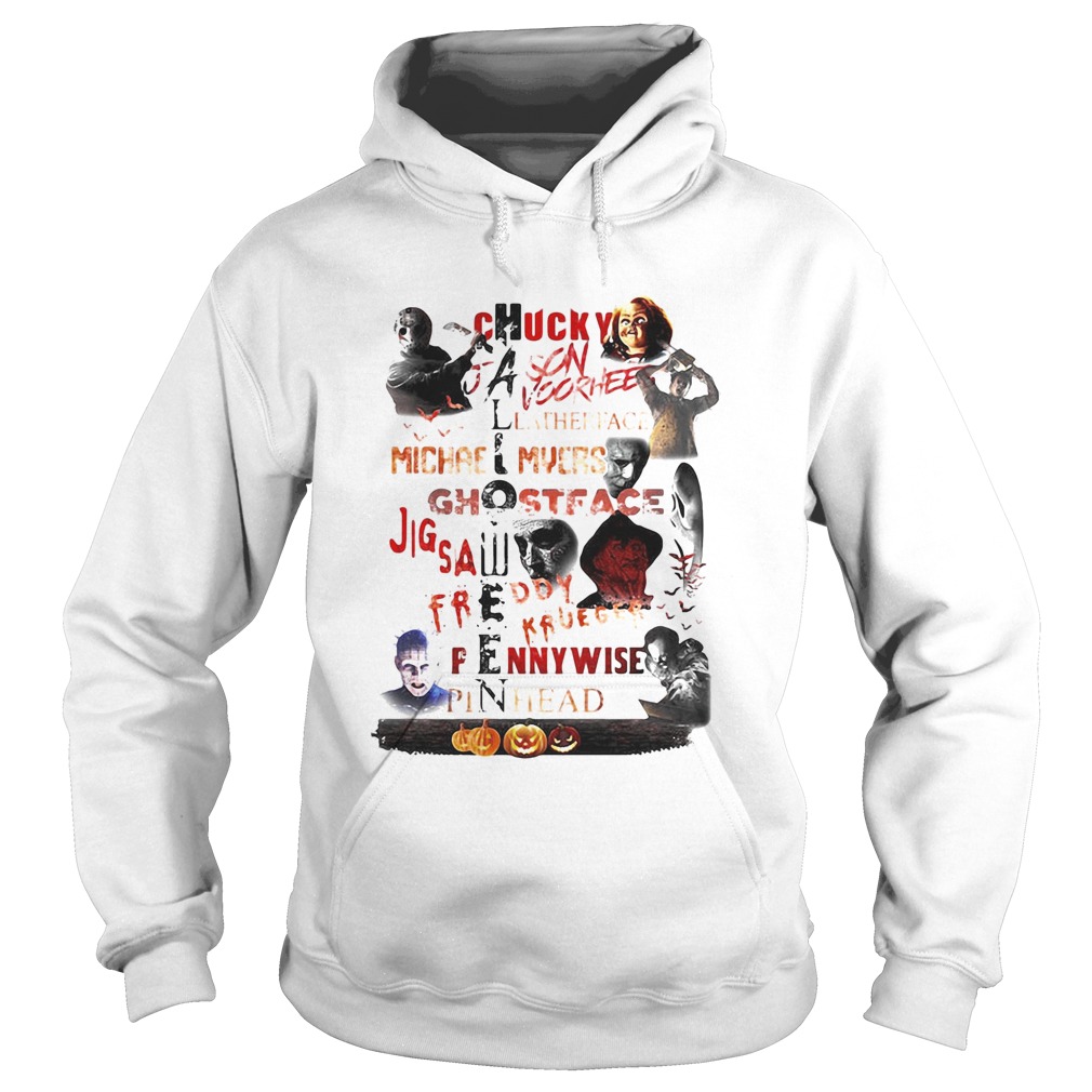 Halloween chucky jason voorhees leatherface michael myers ghostface jigsaw shirt Halloween chucky jason voorhees leatherface michael myers ghostface jigsaw shirt