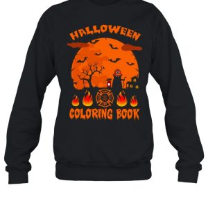 Halloween coloring book fire emt shirt