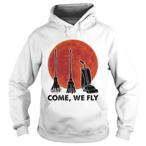 Halloween come we fly broomstick vacuum cleaner sunset shirt