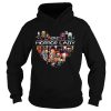 Halloween crazy horror lady heart shirt