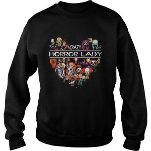 Halloween crazy horror lady heart shirt