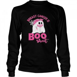 Halloween ghost breast cancer awareness is boo sheet shirt