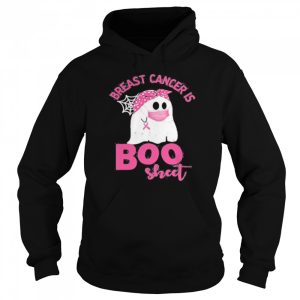 Halloween ghost breast cancer awareness is boo sheet shirt 3